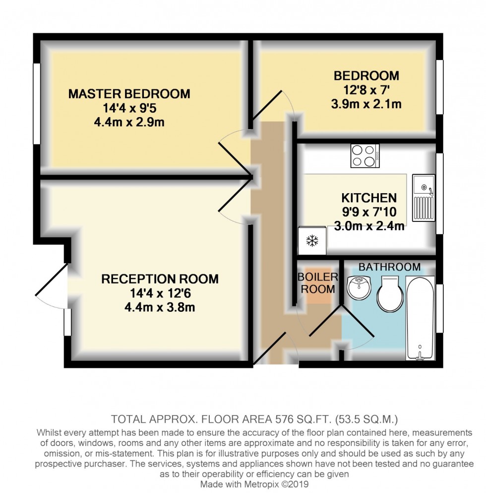 Floorplan for Staines-Upon-Thames, Middlesex, TW18