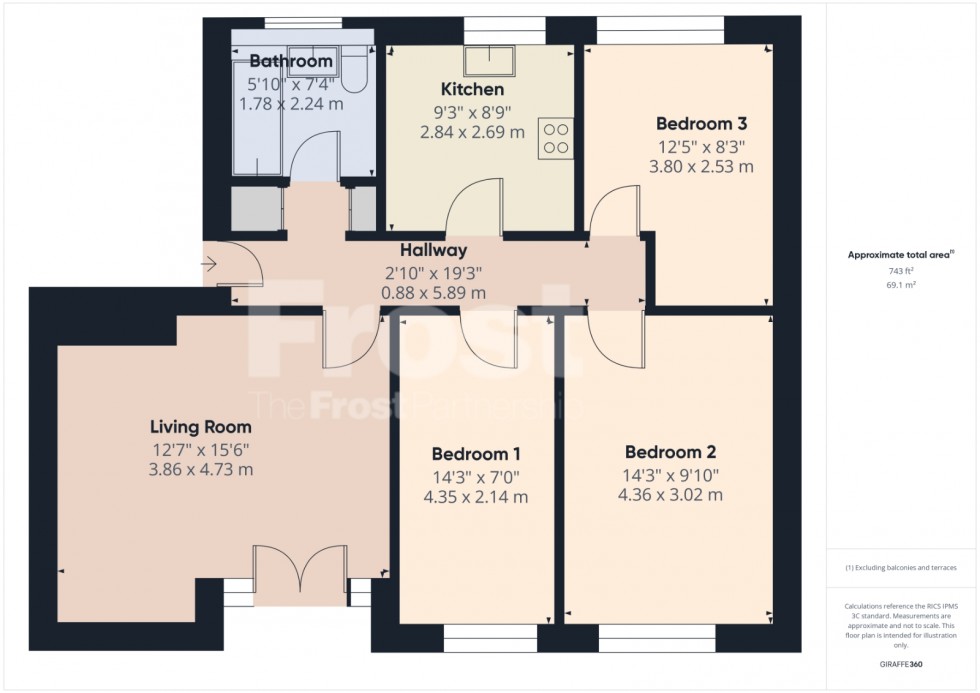 Floorplan for Staines-upon-Thames, Surrey, TW18