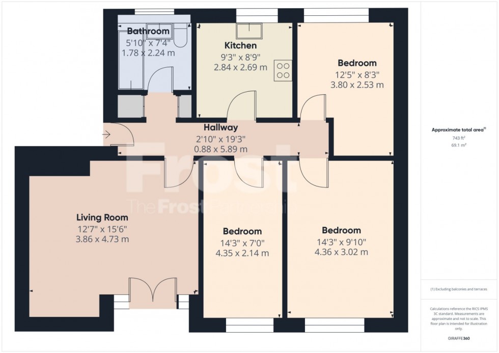 Floorplan for Staines-upon-Thames, Surrey, TW18