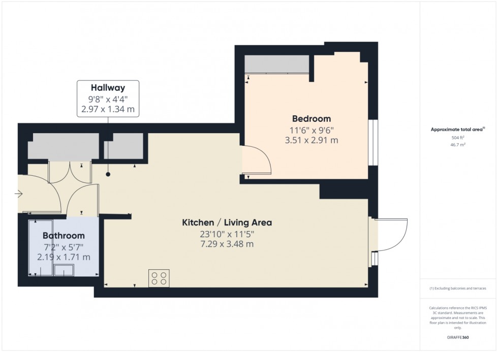 Floorplan for Staines-upon-Thames, Surrey, TW18
