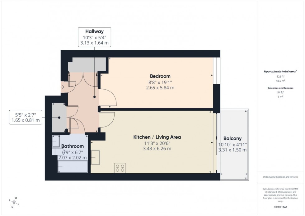 Floorplan for Staines-upon-Thames, Surrey, TW18