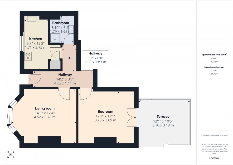 Floorplan for Staines-upon-Thames, Surrey, TW18
