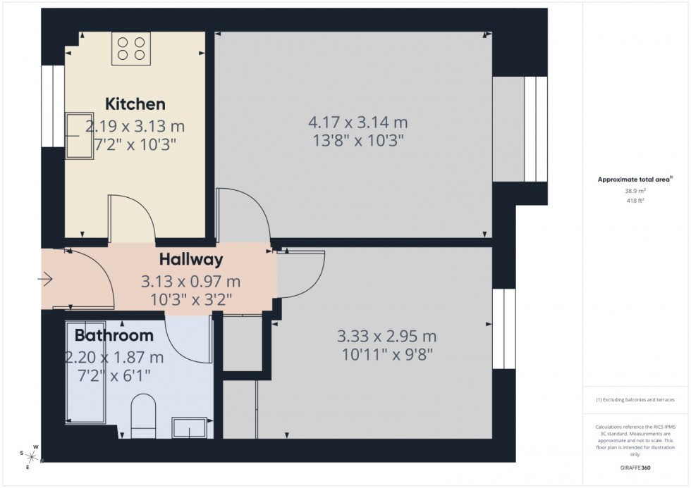 Floorplan for Staines-upon-Thames, Surrey, TW18
