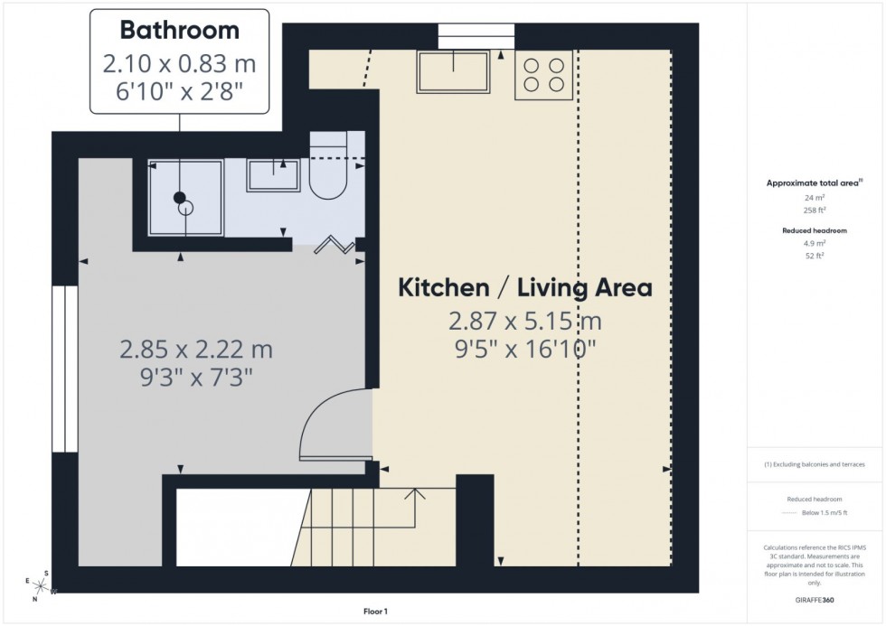 Floorplan for Staines-upon-Thames, Surrey, TW18