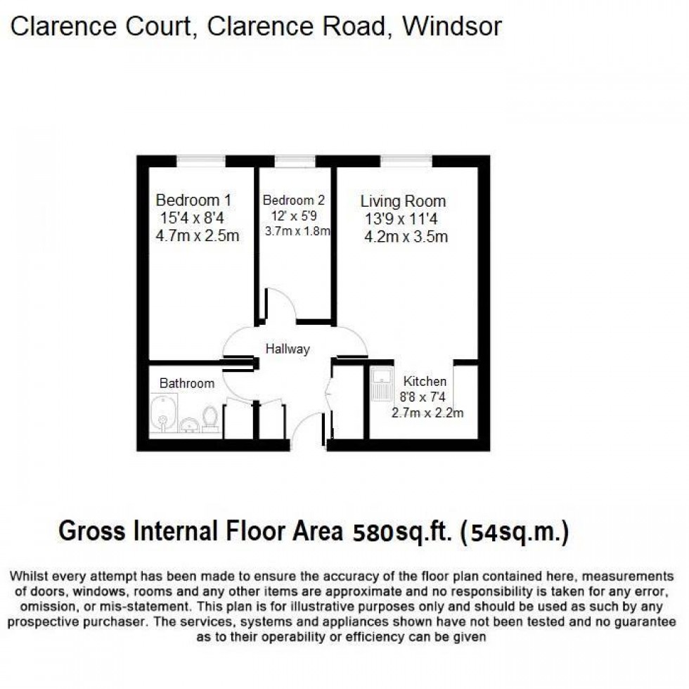 Floorplan for Clarence Road, Windsor, SL4
