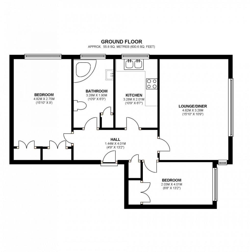 Floorplan for St Leonards Road, Windsor, SL4