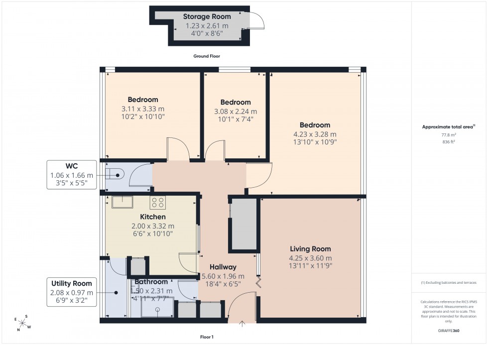 Floorplan for Meadow Lane, Eton, SL4
