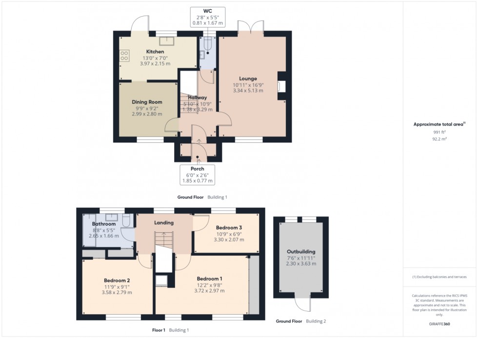 Floorplan for Stanwell, Middlesex, TW19