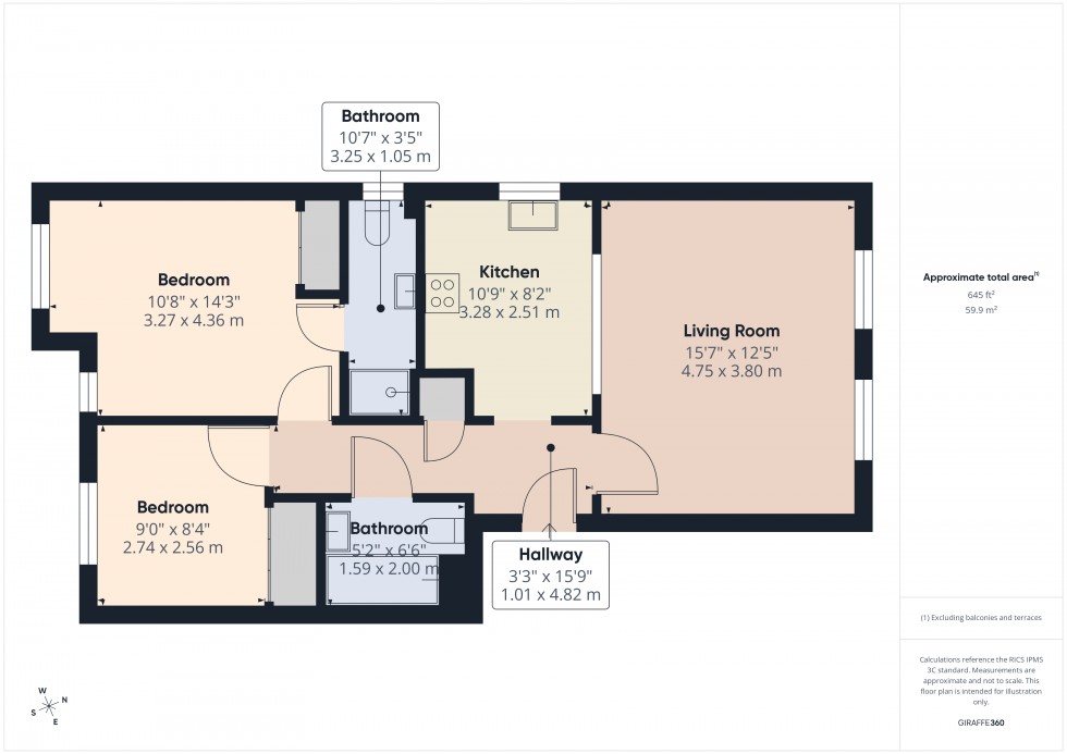 Floorplan for Ashford, Surrey, TW15