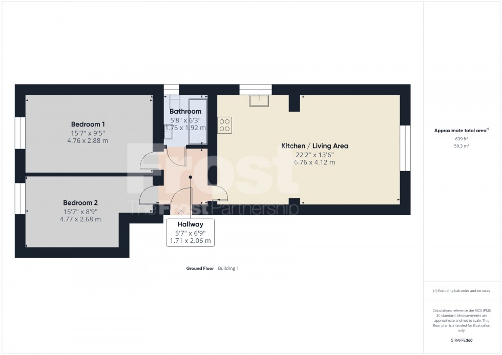 Floorplan for Feltham, Middlesex, TW13