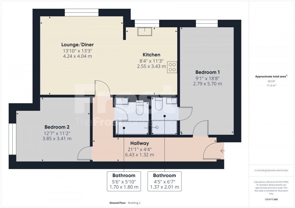 Floorplan for Feltham, Middlesex, TW13