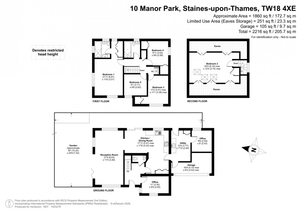 Floorplan for Staines-upon-Thames, Surrey, TW18