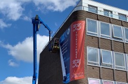 Giant banner flags new homes in Ashford